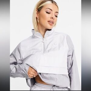 Adidas Women's Long Sleeve Cropped Track Top/ Jacket  - Gray size S
